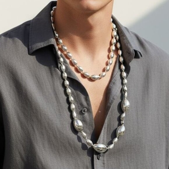 unbranded Other - COPY - VTG Fashion Sports Jewelry Unisex Silvertone Football Necklace Sports Fa…